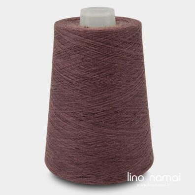 Tamsiai violetiniai lininiai verpalai mezgimui, nėrimui