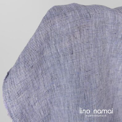 Violetinis languotas lininis audinys