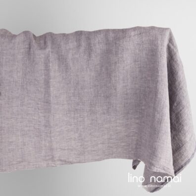Lininis audinys rusvai violetinis skalbtas