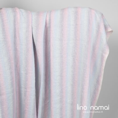 Lininis audinys įvairiaspalvis blizgus skalbtas