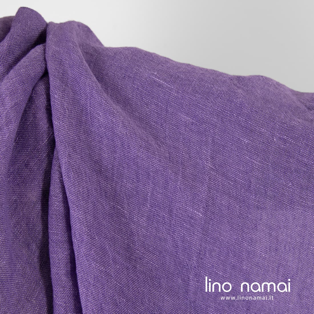 Lininis permatomas audinys violetinis melanžinis skalbtas tinka šalikams ir užuolaidoms siūti