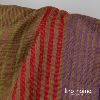 Lininis audinys įvairių spalvų dryžuotas skalbtas minkštas švelnus