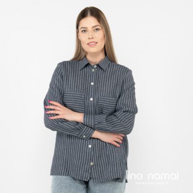 SAFARI lininė mėlyna palaidinė