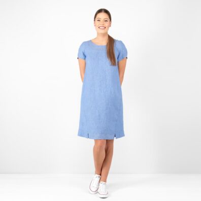 PROVENCE lininė mėlyna suknelė